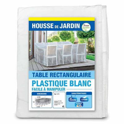 HOUSSE DE TABLE RECTANGLE BLANCHE