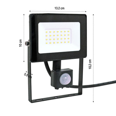 PROJECTEUR LED ÉLECTRIQUE 20W AVEC DÉTECTEUR (1)