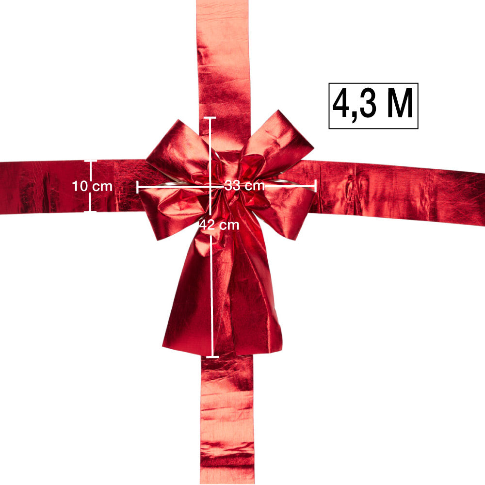 NOEUD POUR PORTE 33X42CM ROUGE (4)