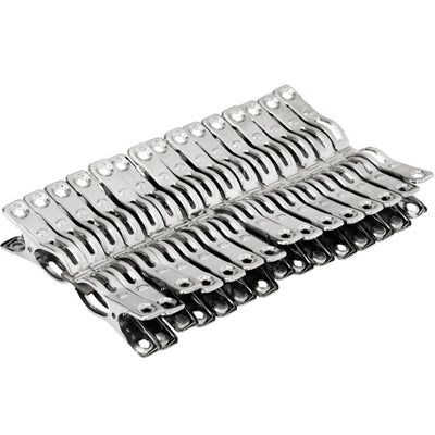 LOT DE 30 PINCES A LINGE INOX 5,7xØ1,3CM (1)