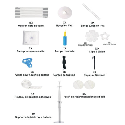 KIT ARCHE DE BALLON 270 x 300 CM 87 PIECES