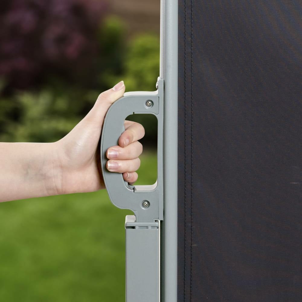 PARAVENT DOUBLE RÉTRACTABLE GRIS 6X1,6 M (6)