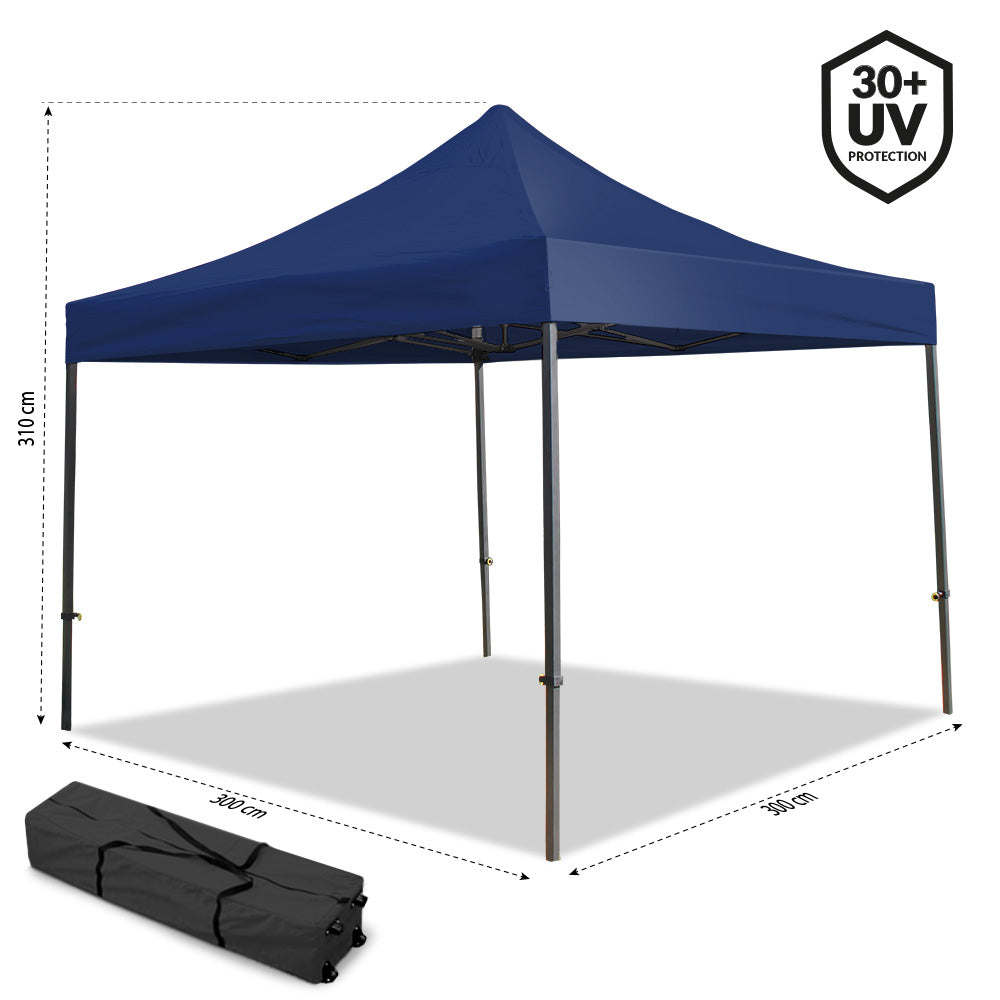 TENTE PLIANTE PRO 3 X 3 M BLEU MARINE (2)
