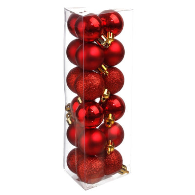 BOULES DE NOËL Ø 3 CM X18 & BOULES DE NOËL Ø 3 CM X18 ROUGE