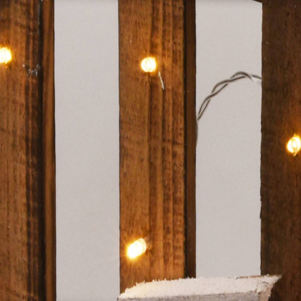 BARRIÈRE BOIS ENNEIGÉE LED À PILES (1)