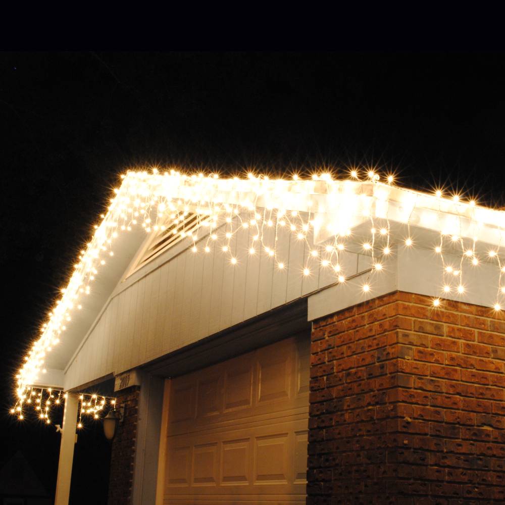 GUIRLANDE STALACTITES SOLAIRE 4M BLANC CHAUD & GUIRLANDE STALACTITES SOLAIRE 10M BLANC CHAUD