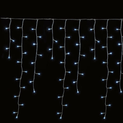 GUIRLANDE STALACTITES SOLAIRE 4M BLANC FROID & GUIRLANDE STALACTITES SOLAIRE 10M BLANC FROID