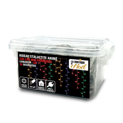 GUIRLANDE STALACTITES ÉLECTRIQUE & GUIRLANDE STALACTITES 4M 240 LED MULTICOLORE