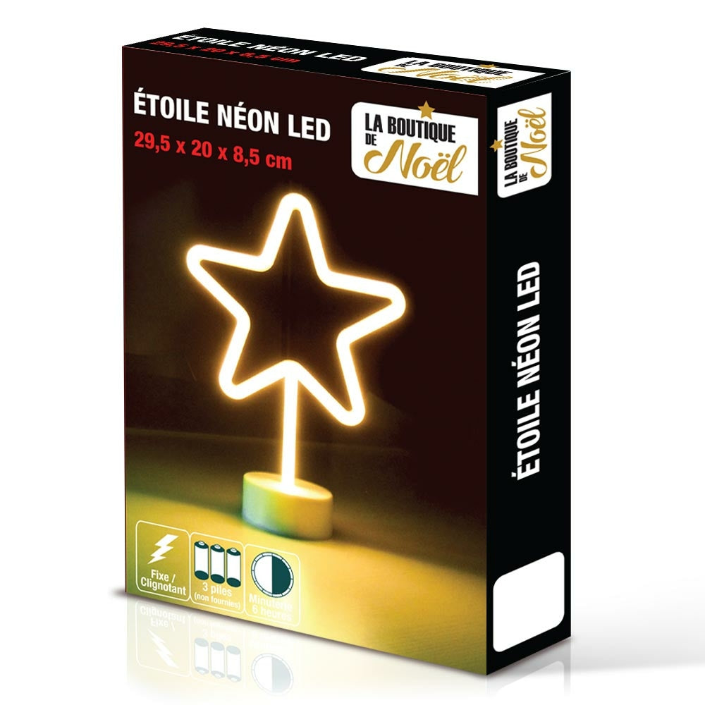 ÉTOILE NÉON À PILES (2)