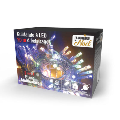 GUIRLANDE ÉLECTRIQUE BICOLORE & GUIRLANDE BICOLORE 20M 200 LED