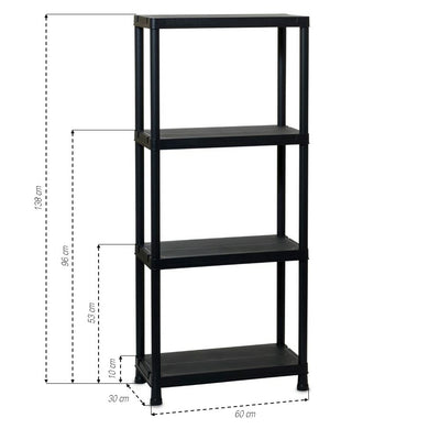 ÉTAGÈRE PLASTIQUE 4 NIVEAUX (1)