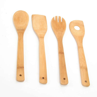 USTENSIBLES DE CUISINE BAMBOU X4
