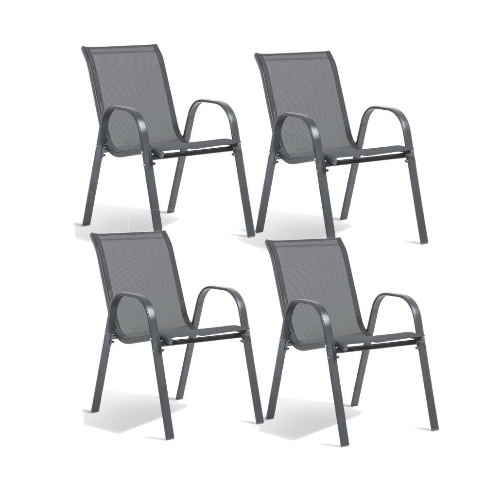 CHAISES TEXTILÈNE EMPILABLES X4
