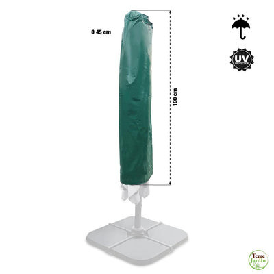 HOUSSE PARASOL DÉPORTÉ PVC VERT (1)