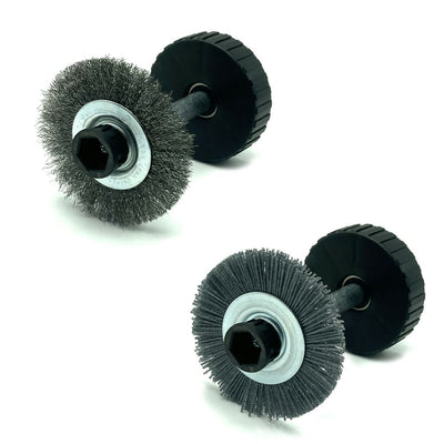 BROSSES NYLON ET MÉTALLIQUE NETTOYEUR ROTATIF TERRASSE X2