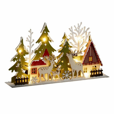 SCÈNE À POSER BOIS SAPIN ET RENNES