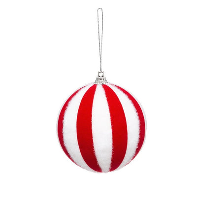 BOULE DE NOËL ROUGE ET BLANCHE