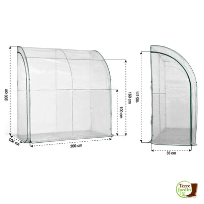 SERRE D’HIVERNAGE MURALE AVEC PORTE (1)