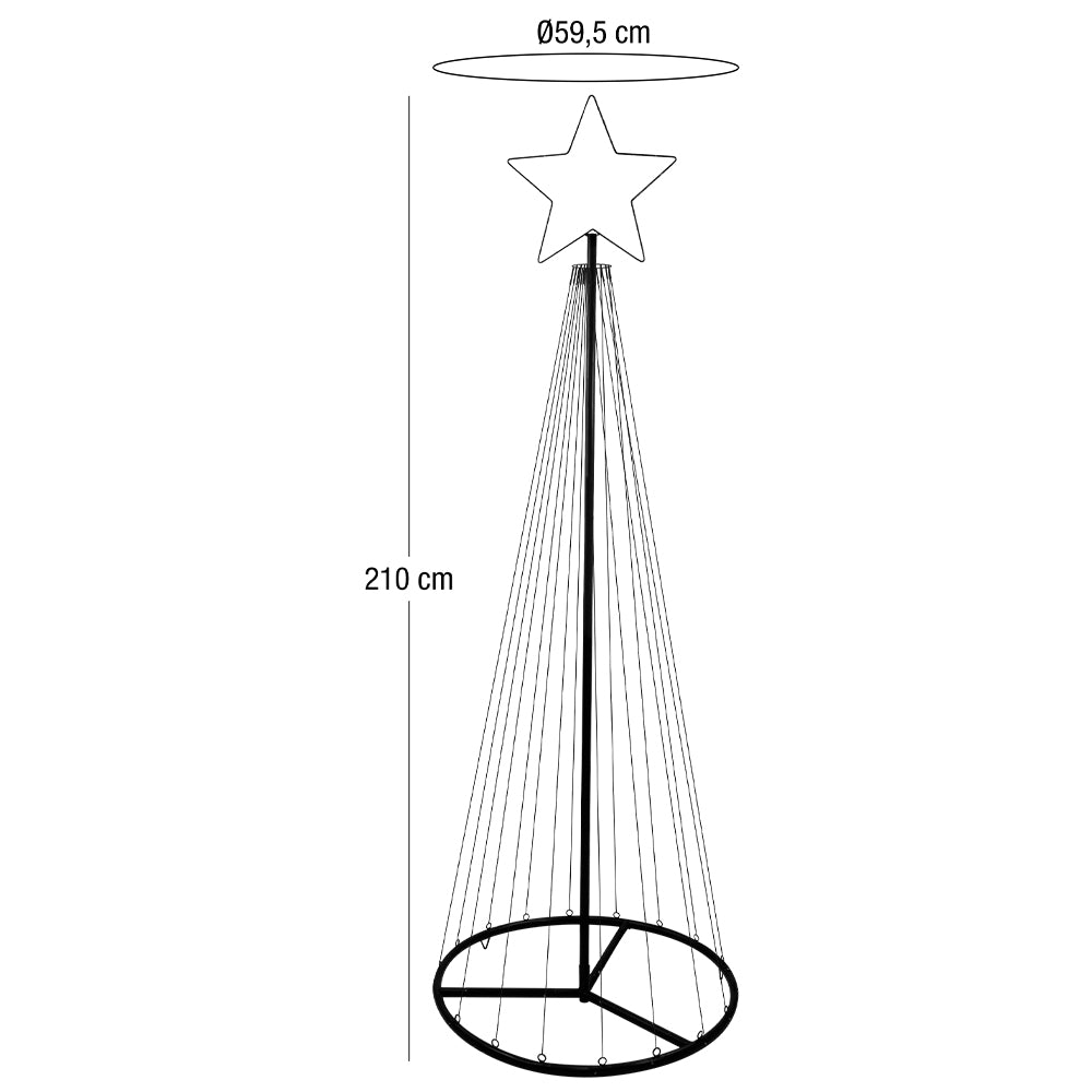 SAPIN ÉLECTRIQUE 370 LED MULTICOLORE (1)