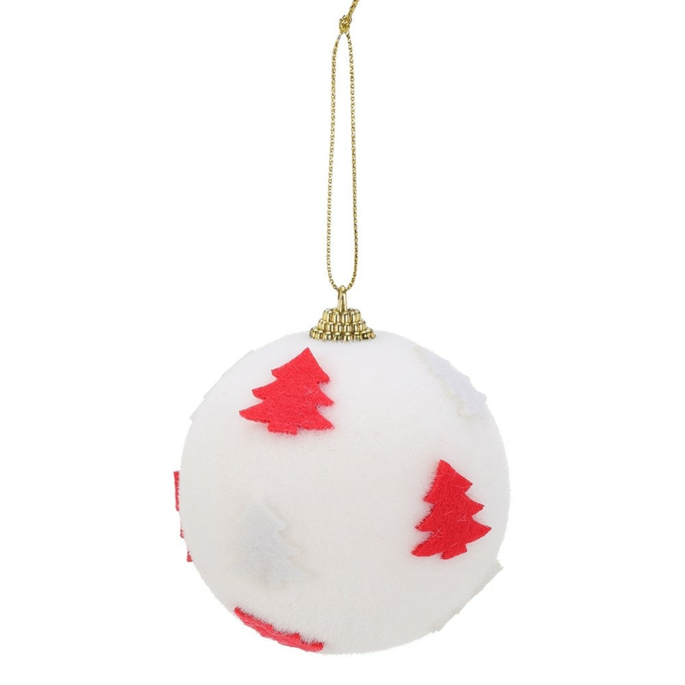 BOULE DE NOËL FOURRURE AVEC SAPIN (2)