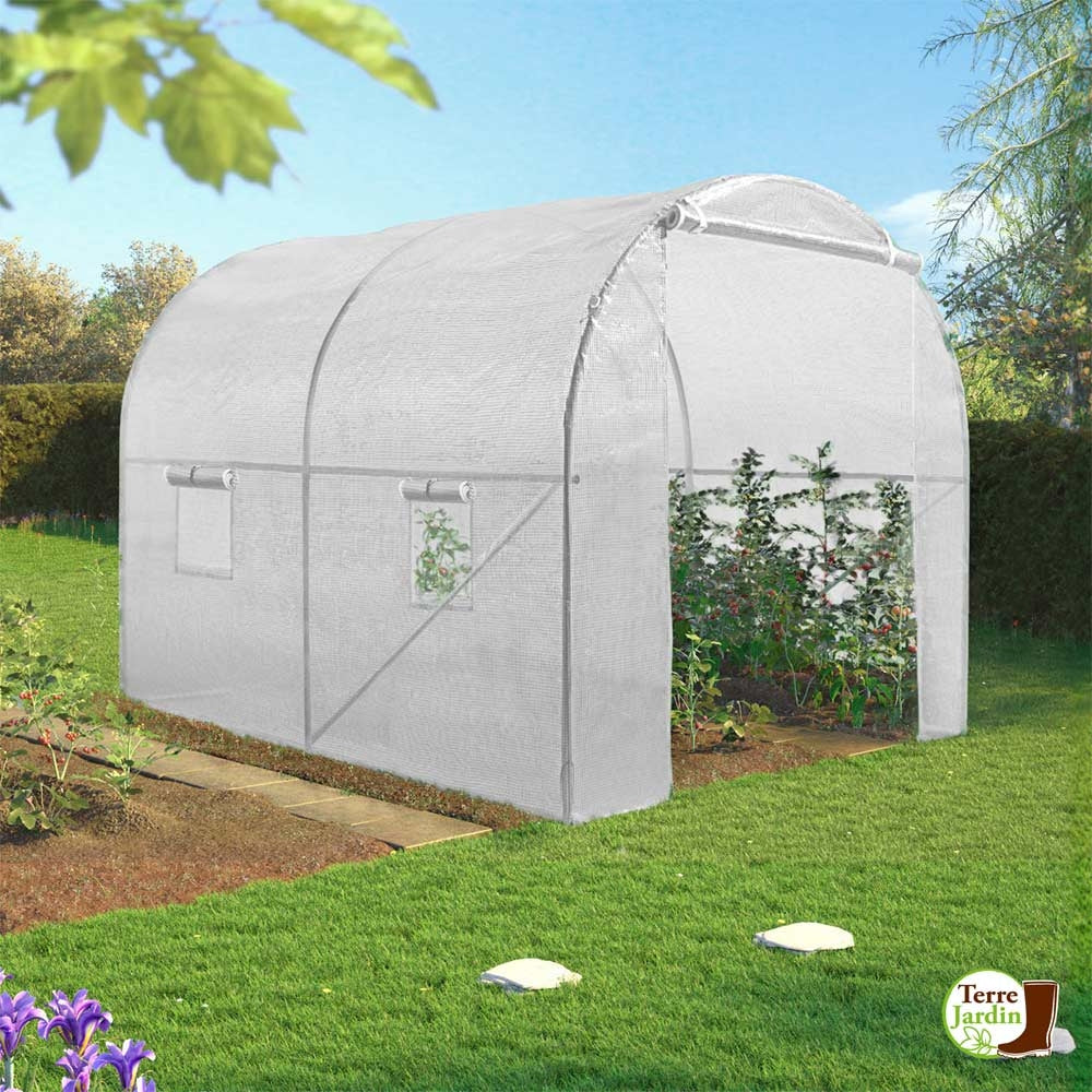 BÂCHE BLANCHE POUR SERRE DE JARDIN TUNNEL (2)