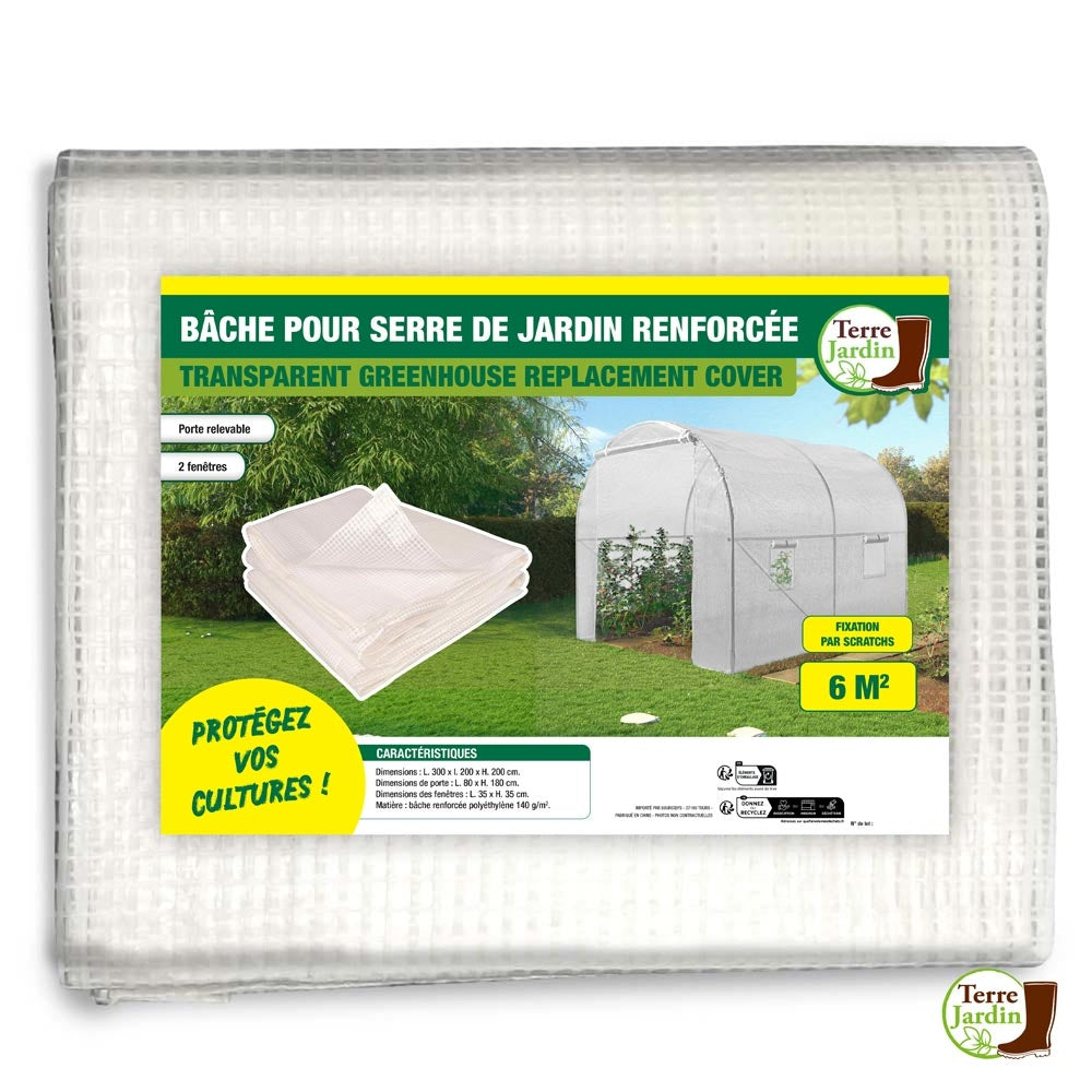 BÂCHE BLANCHE POUR SERRE DE JARDIN TUNNEL (3)