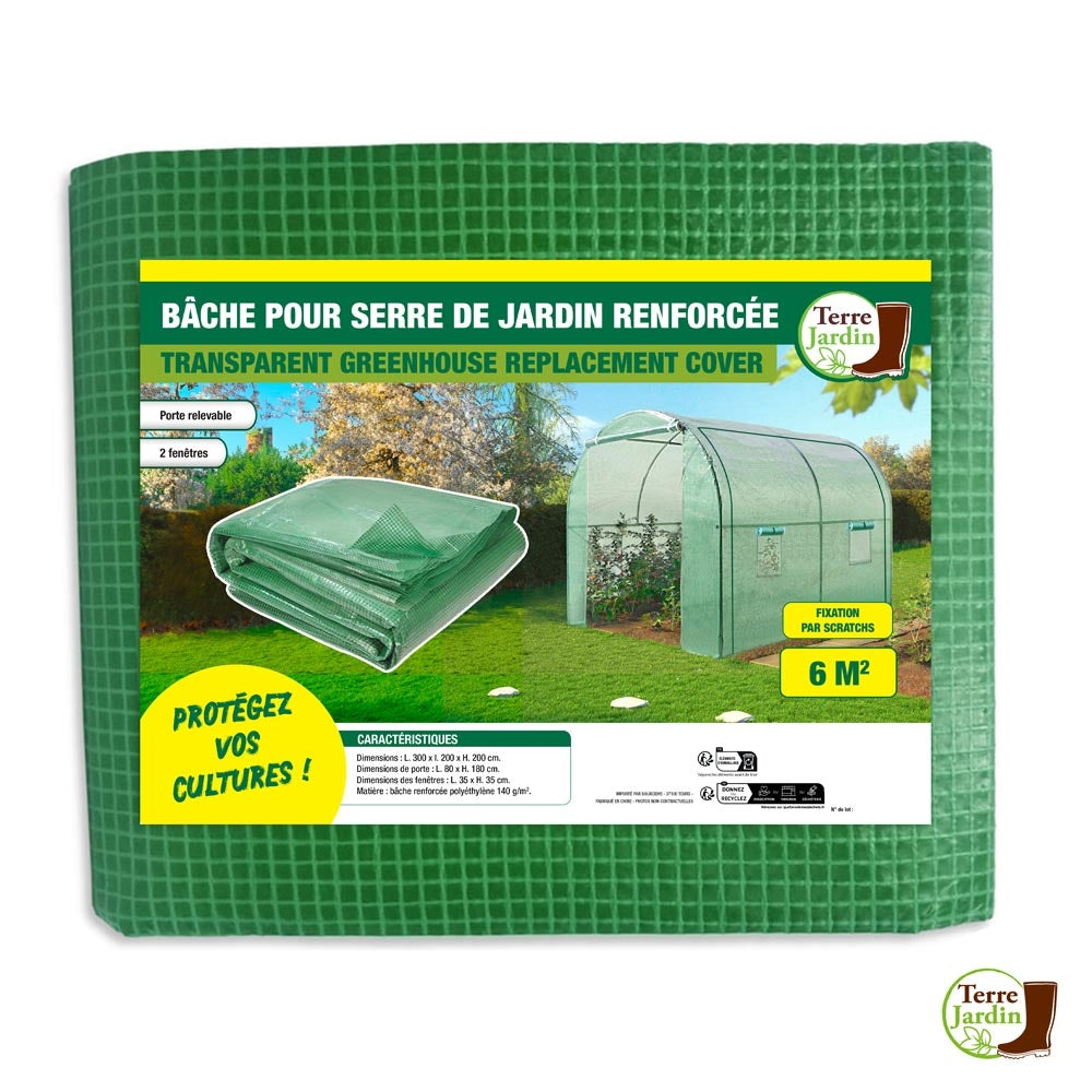 BÂCHE VERTE POUR SERRE DE JARDIN TUNNEL (3)