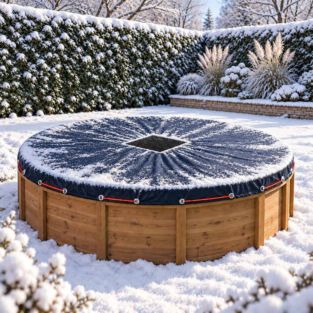 BÂCHE PISCINE RONDE 140 G/M² (7)