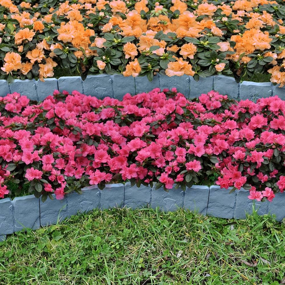 Bordures de jardin imitation pierre , Lot de 80 (6)