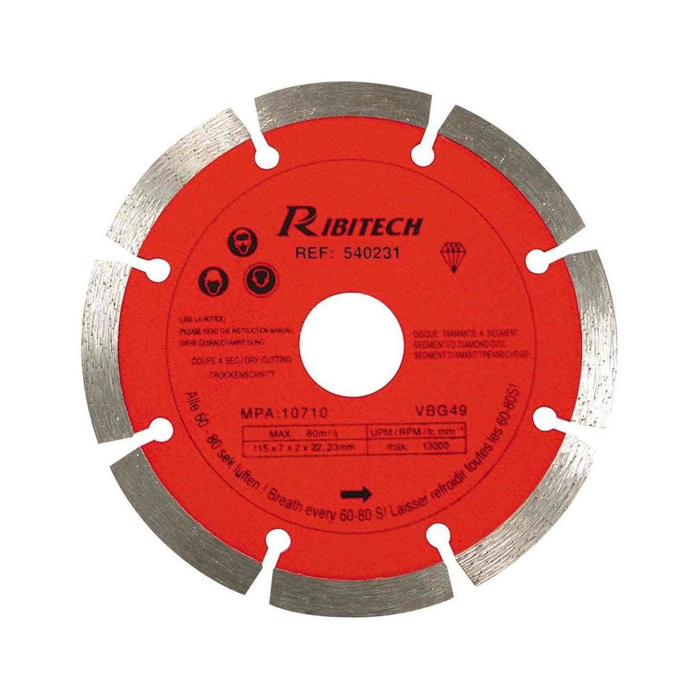 DISQUE DIAMANT SEGMENTÉ Ø 115 MM