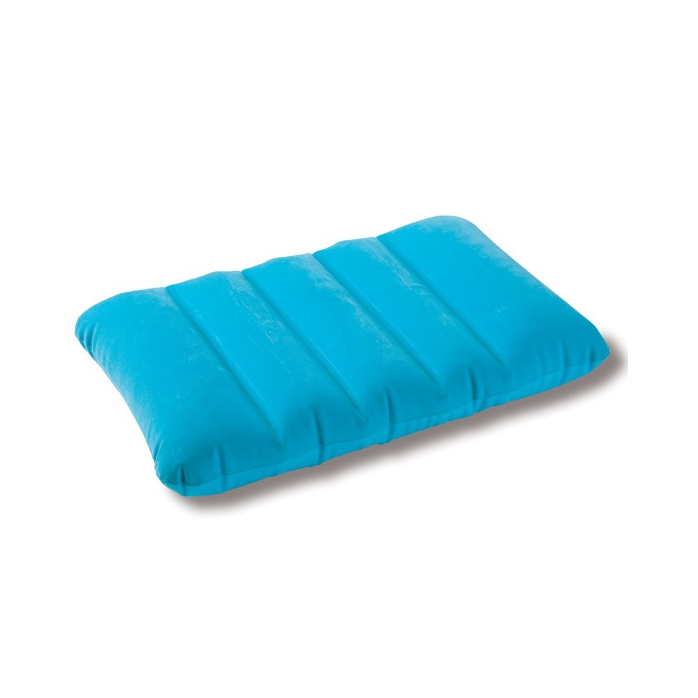 OREILLER DE CAMPING VELOURS BLEU