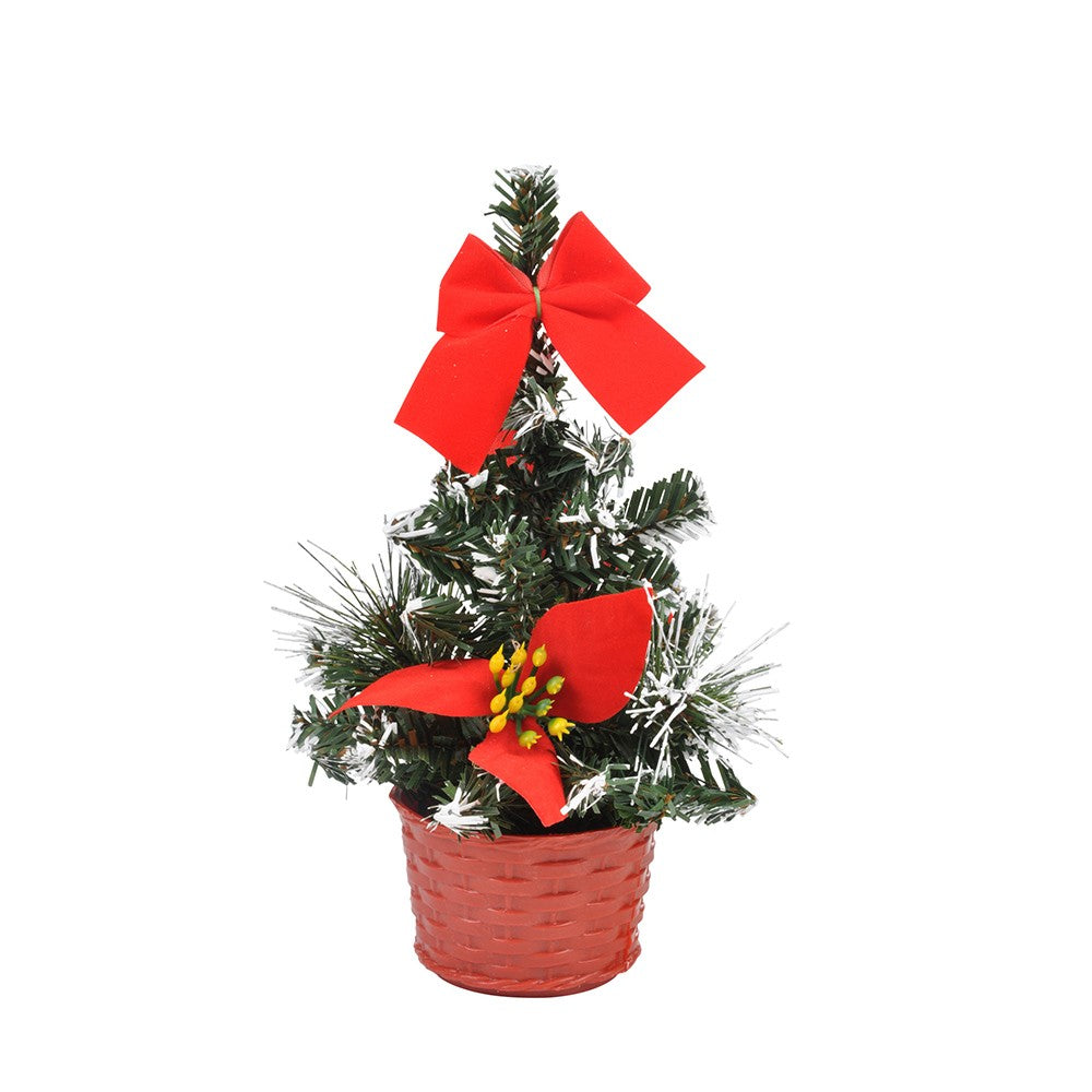 SAPIN DE TABLE DÉCORÉ ROUGE