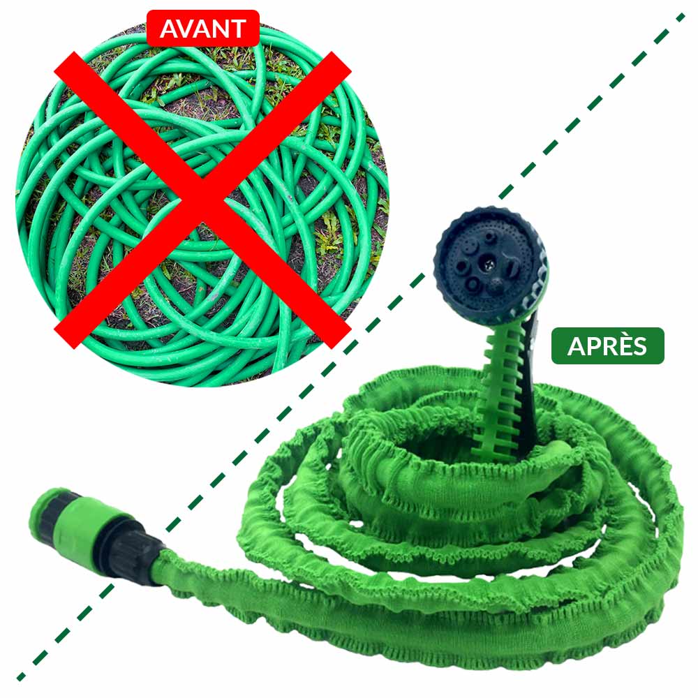 TUYAU PLAT EXTENSIBLE AVEC PISTOLET (5) & TUYAU PLAT EXTENSIBLE 15 M AVEC PISTOLET (3)