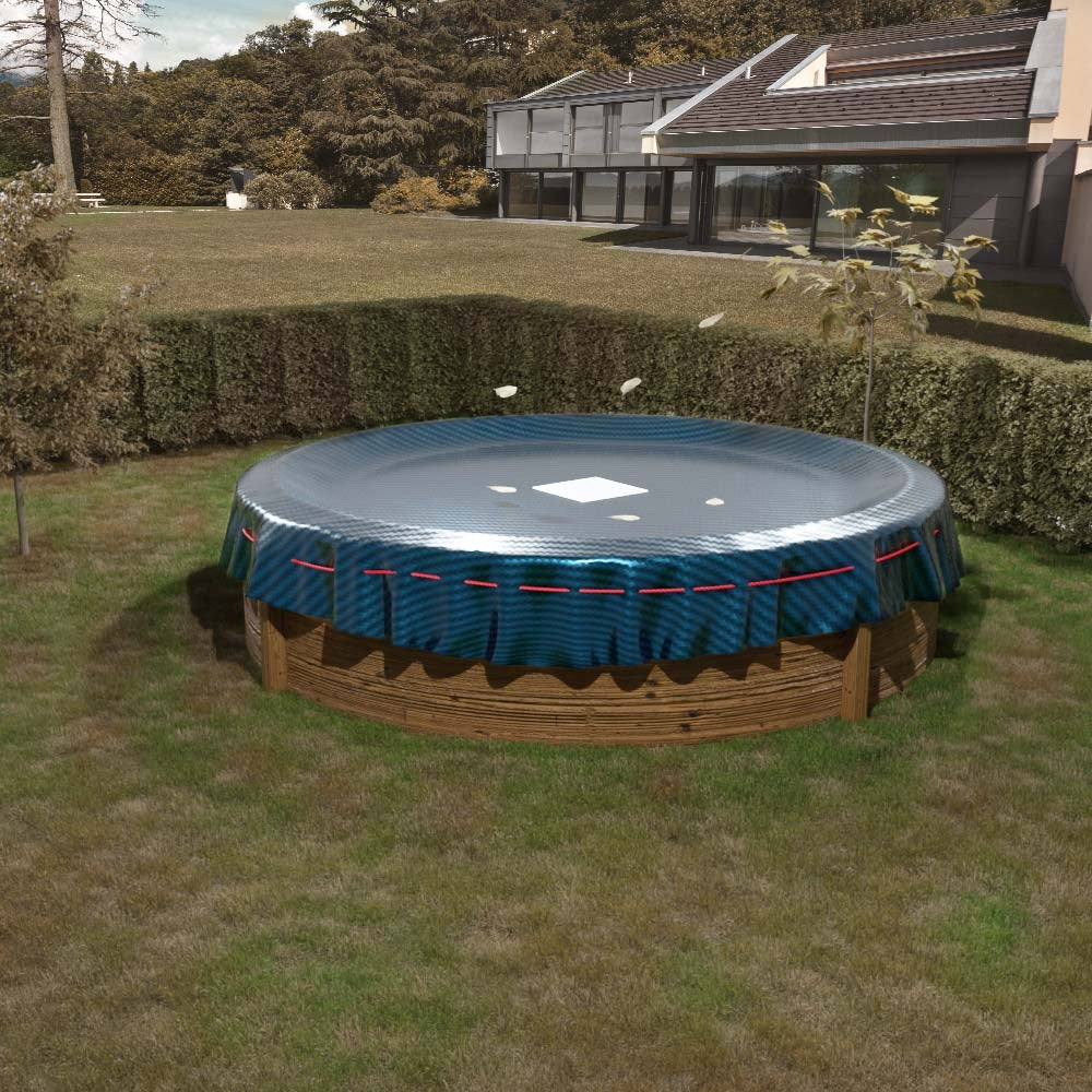 BÂCHE PISCINE RONDE 140 G/M² (4)