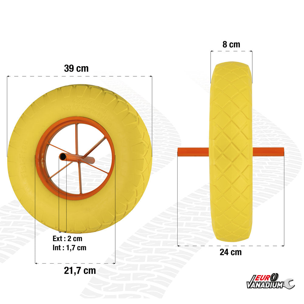 ROUE DE BROUETTE INCREVABLE Ø 390 MM (3)