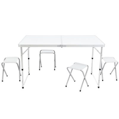 TABLE DE CAMPING PLIABLE AVEC 4 TABOURETS