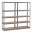 ETAGERE METAL CHARGES LOURDES DOUBLE MODULABLE L180xP40xH180 CM 5 NIV