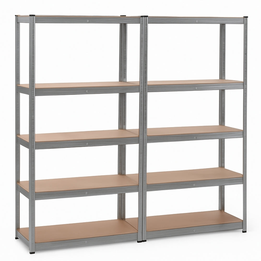 ETAGERE METAL CHARGES LOURDES DOUBLE MODULABLE L180xP40xH180 CM 5 NIV
