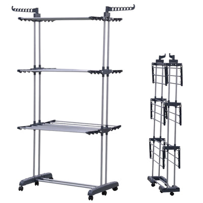 SÉCHOIR DRY FOLD AVEC 20 PINCES INOX