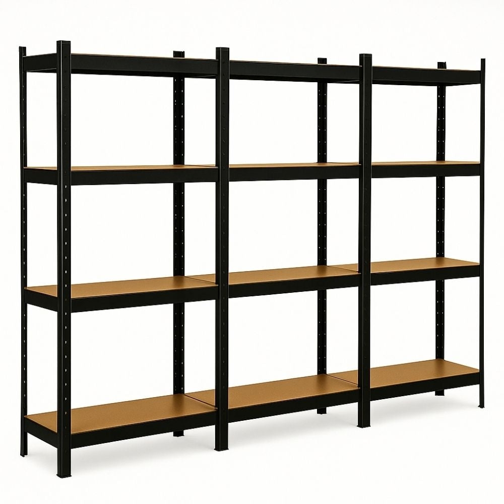 ETAGERE METAL CHARGES LOURDES TRIPLE MODULABLE L210xP40xH150 CM NOIR