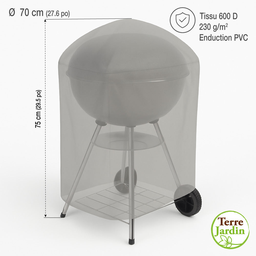 HOUSSE POLYESTER 600D ENDUIT PVC BARBECUE ROND DIAM70xH75 CM (2)