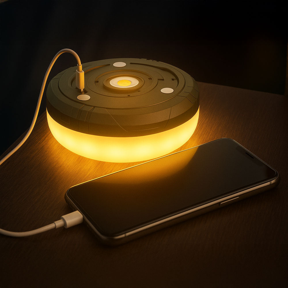 LAMPE DE CAMPING 36 LED RECHARGEABLE AVEC GUIRLANDE 98 LED (6)