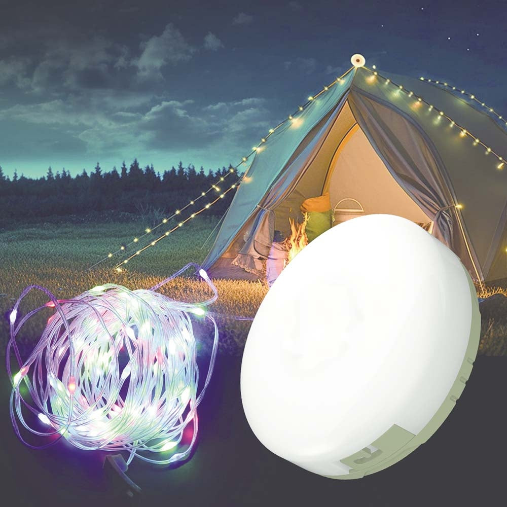 LAMPE DE CAMPING 36 LED RECHARGEABLE AVEC GUIRLANDE 98 LED (5)