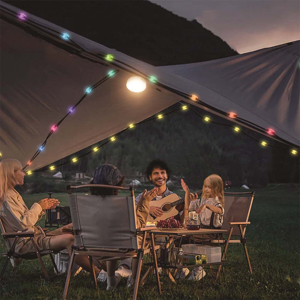 LAMPE DE CAMPING 36 LED RECHARGEABLE AVEC GUIRLANDE 98 LED (8)