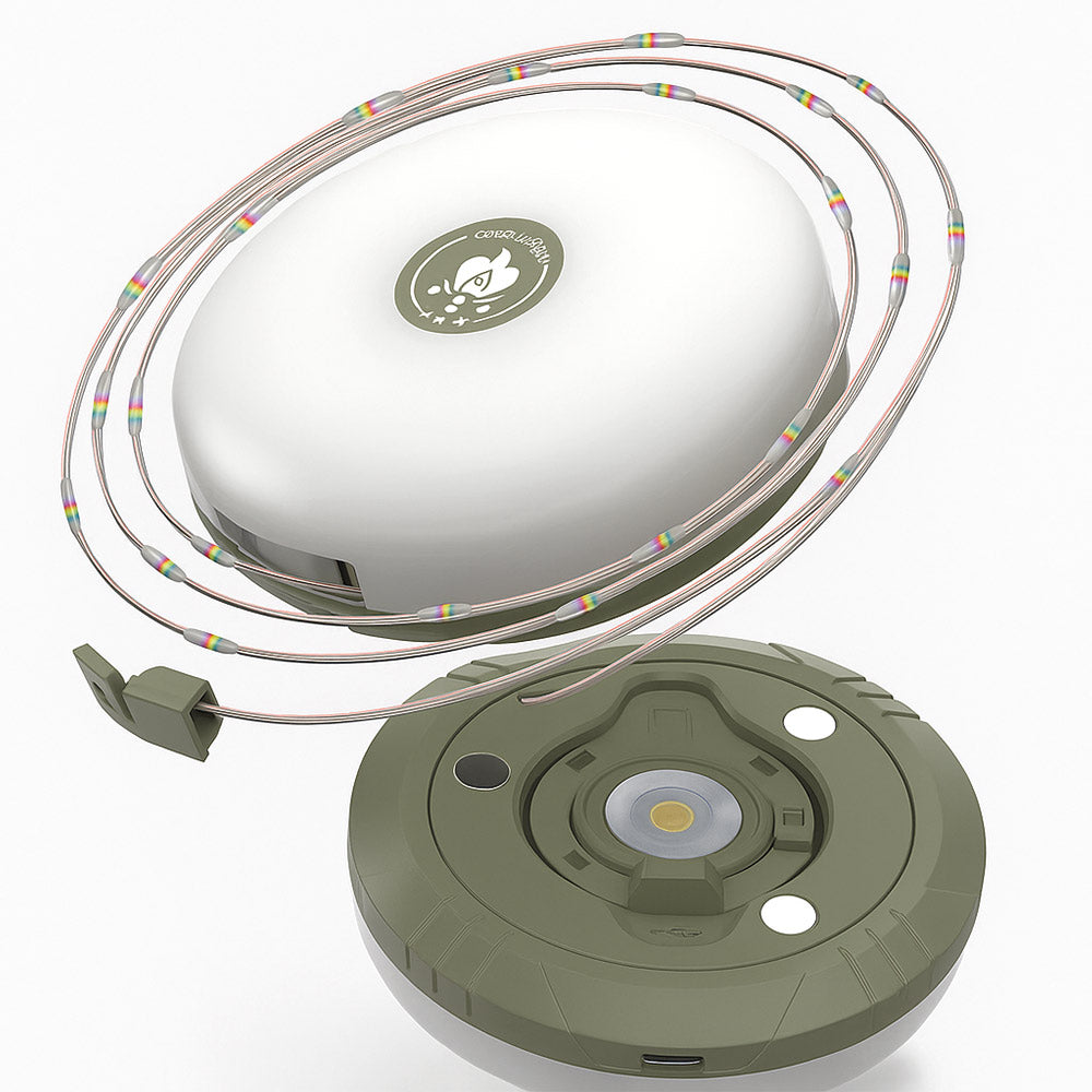 LAMPE DE CAMPING 36 LED RECHARGEABLE AVEC GUIRLANDE 98 LED