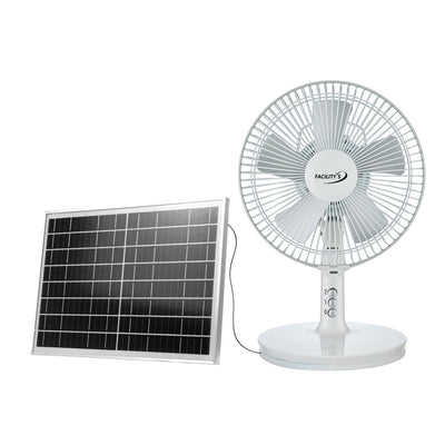 VENTILATEUR 2EN1 SOLAIRE ET ELECTRIQUE DIAM 27CM