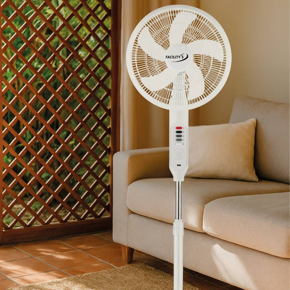 VENTILATEUR SUR PIED 2EN1 SOLAIRE ET ELECTRIQUE DIAM 41CM (4)