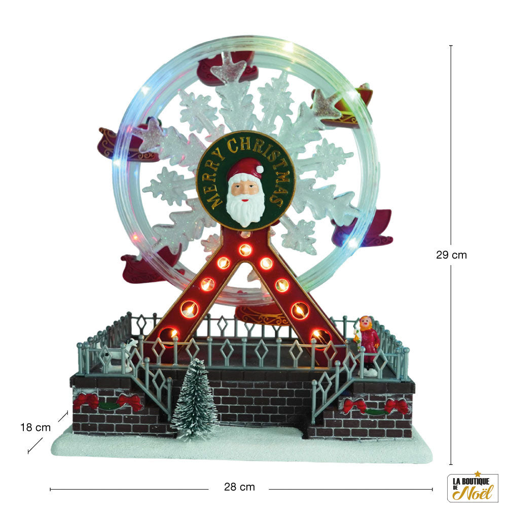 VILLAGE DE NOEL GRANDE ROUE ANIMEE ET MUSICALE A PILES (1)