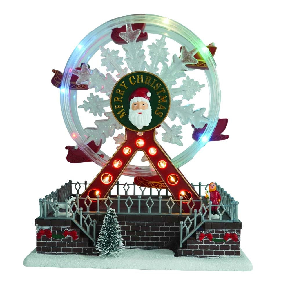 VILLAGE DE NOEL GRANDE ROUE ANIMEE ET MUSICALE A PILES