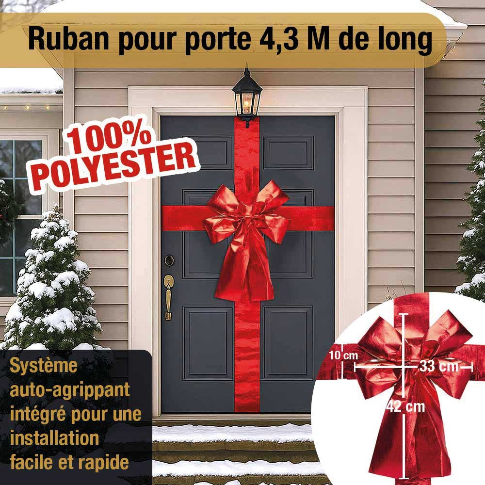 NOEUD POUR PORTE 33X42CM ROUGE (1)